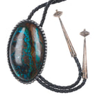 Big Vintage Sterling silver Chrysocolla southwestern/Native American bolo tie