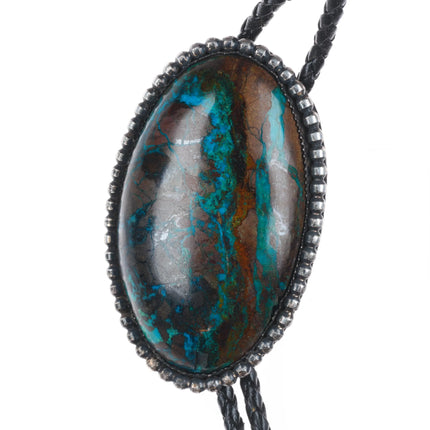 Big Vintage Sterling silver Chrysocolla southwestern/Native American bolo tie