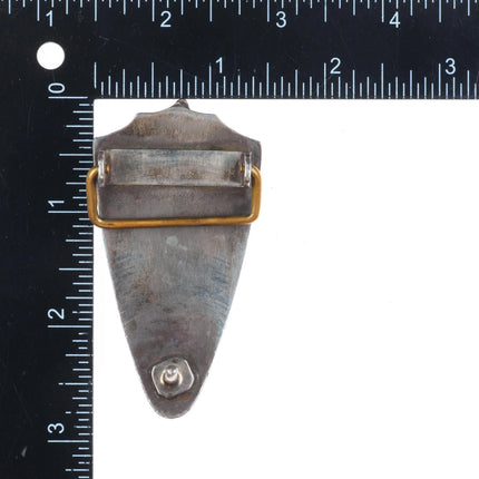 Retro sterling silver southwestern modernist agate belt buckle