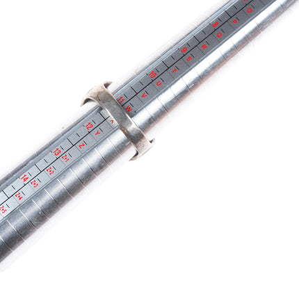 sz11.5 Vintage DL Navajo sterling silver spiderweb turquoise men's ring