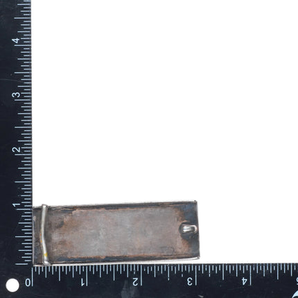 Riveras Southwestern Modernist sterling silver HOG Harley turquoise belt buckle