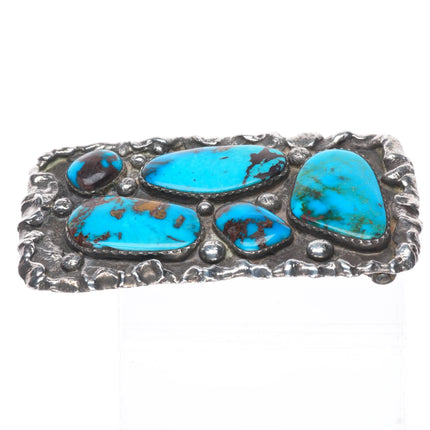 Big Jack Bryant Texas Brutalist/Modernist sterling silver turquoise belt buckle