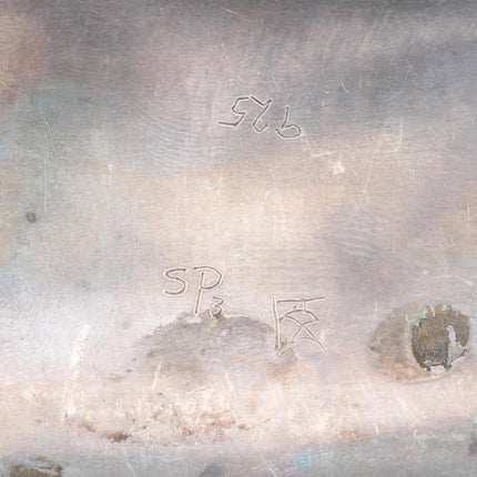 Vintage southwestern sterling silver wolf/skull/desert handmade belt buckle