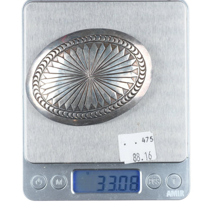 Lorencita Garcia Santo Domingo sterling silver belt buckle concho style