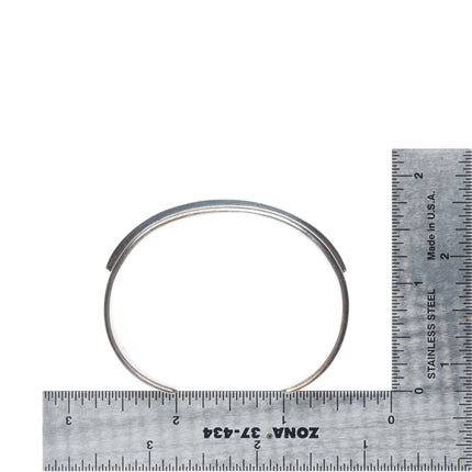 6" Antonio Yazzie Sterling silver lapis channel inlay cuff bracelet