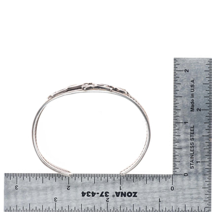 6" Vintage Navajo sterling silver Kokopelli cuff bracelet