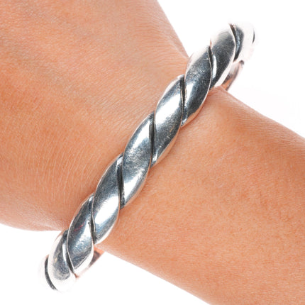 8.25" Huge Chinese 999 silver cuff bracelet