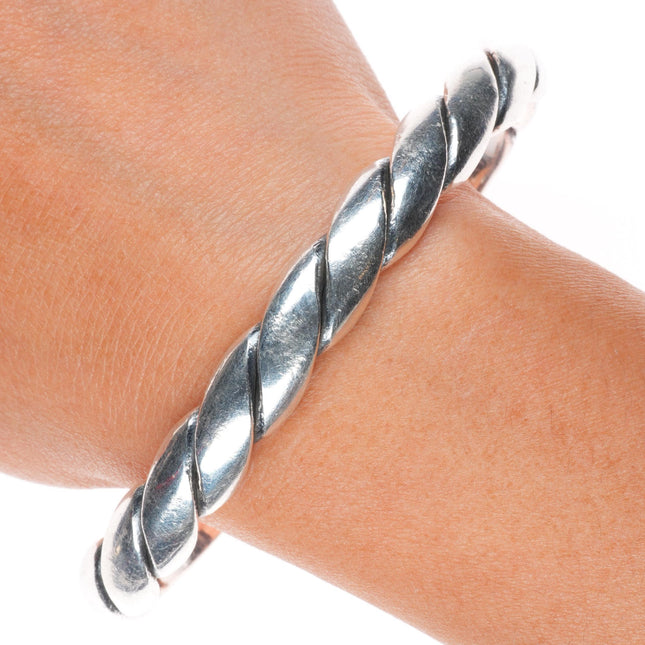 8.25" Huge Chinese 999 silver cuff bracelet