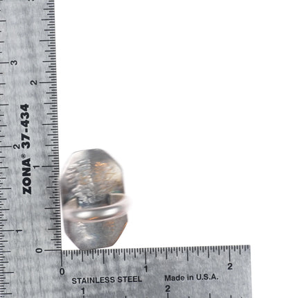 sz6 vintage Navajo or Hopi Overlay ring with turquoise sterling silver