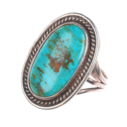 sz7 Garden of the Gods- Native American Navajo sterling silver turquoise ring