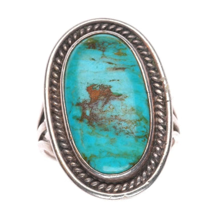 sz7 Garden of the Gods- Native American Navajo sterling silver turquoise ring