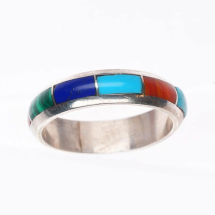 sz9.5 Andres & Nadine Chapito Zuni Multi Gemstone Band Ring sterling silver ANC