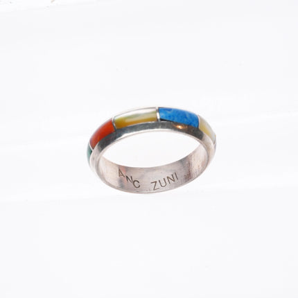 sz9.5 Andres & Nadine Chapito Zuni Multi Gemstone Band Ring sterling silver ANC