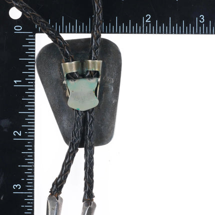 Vintage c1960 c-31 JWB Zuni intarsia inlay knifewing bolo tie sterling silver