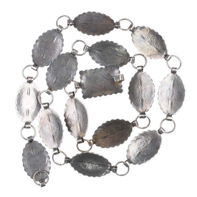 35" 40's-50's Fred Harvey Lone Mountain turquoise sterling silver concho belt