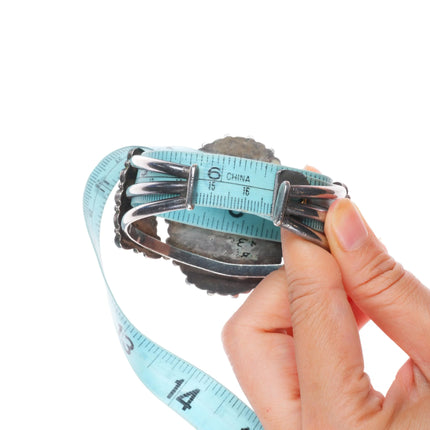 6.5" 50's-60's Zuni Blue Gem turquoise cluster cuff bracelet sterling silver