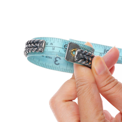 6" David Reeves Navajo sterling silver, lapis, spiny oyster hearts cuff bracelet