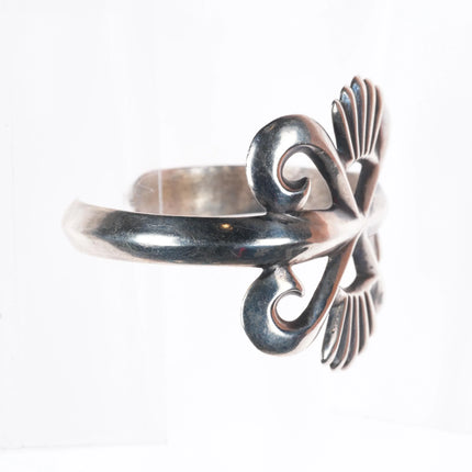 6.5" Vintage Navajo sterling silver cast older cuff bracelet