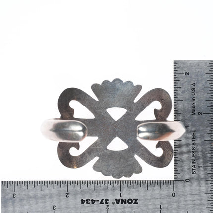 6.5" Vintage Navajo sterling silver cast older cuff bracelet