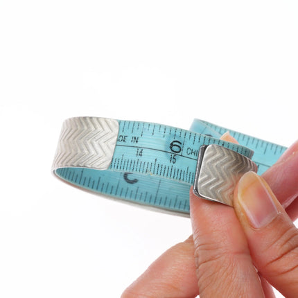 6.2" Joe Chavez Santo Domingo sterling silver white buffalo cuff bracelet