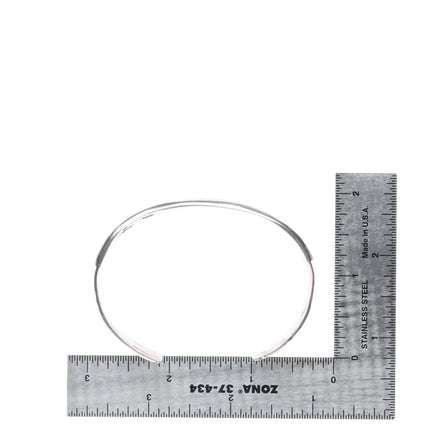 6.8" Vintage Hechilay Zuni sterling silver fishs-cale turquoise cuff bracelet