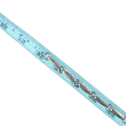 26" Marie/Julian Lovato Santo Domingo modernist sterling silver link necklace