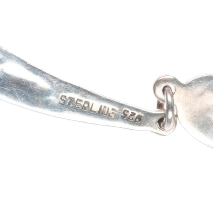 Southwestern sterling silver bar necklace in overlay style