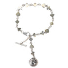 Vintage WK Coin silver watch fob anklet/choker necklace card symbols