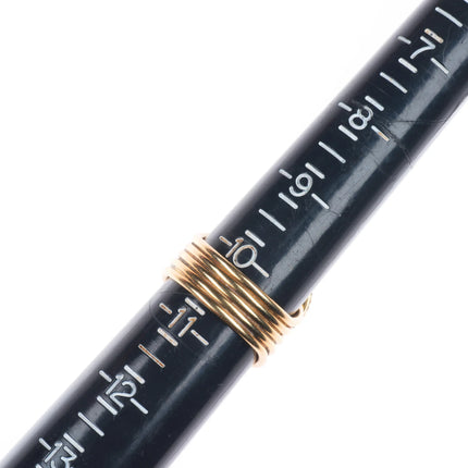 sz10.5 Albert Jake Navajo 14k gold high grade Carico Lake Nevada turquoise ring