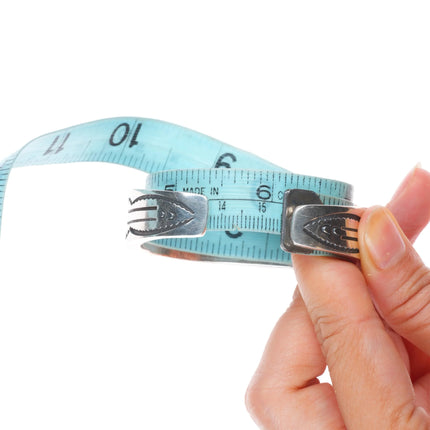 6" 40's-50's Zuni sterling silver spiny oyster/turquoise inlay cuff bracelet