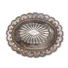 c1950's Navajo sterling silver hand stamped concho belt buckle