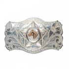 Vintage Irvine & Jachens San Francisco hand engraved sterling silver belt buckle