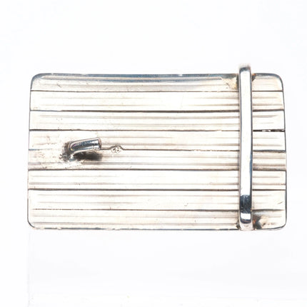 Vintage Southwestern sterling silver braided rope belt buckle