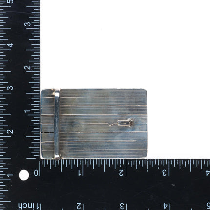 Vintage Southwestern sterling silver braided rope belt buckle