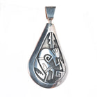 Cheryl Wadsworth Hopi overlay spinner Kokopelli/sunface pendant sterling silver