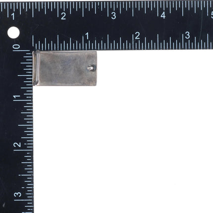 Small vintage Navajo overlay belt/hatband buckle sterling silver