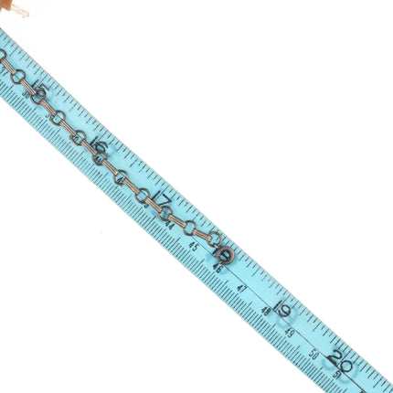 1940's Lambert Homer Sr Zuni sterling silver flush inlay turquoise necklace