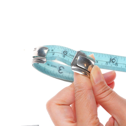 6.25"-6.5" Vintage Navajo sterling silver hand stamped stacker cuff bracelets