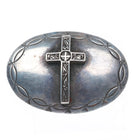 vintage James Mason Navajo sterling silver hand stamped cross belt buckle