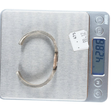 6.1" Ric Charlie Navajo Tufa Cast sterling silver sugilite Yei cuff bracelet