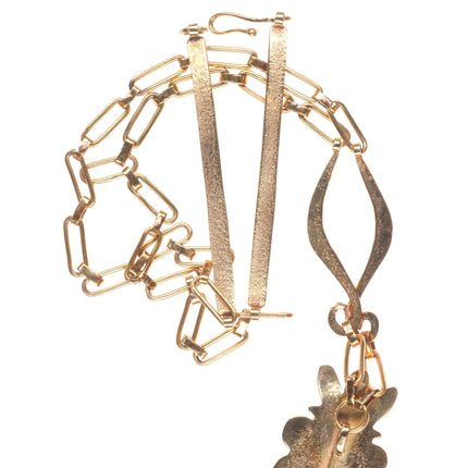 Michael Horse-Yaqui Tourmaline, diamond, 14k gold kachina pendant necklace