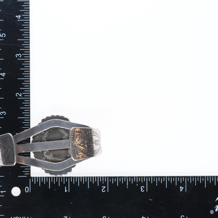 6.75" 1950's Vintage Maisels sterling silver Fred Harvey turquoise cuff bracelet