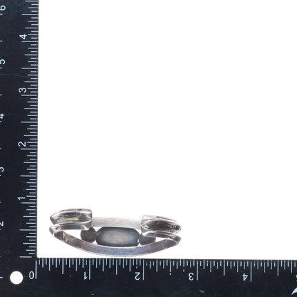 6" c1940's Navajo Royston turquoise carinated sterling silver cuff bracelet