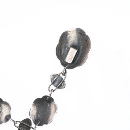 32.5" 30's-40's Vintage Navajo sterling silver link conch belt/hatband