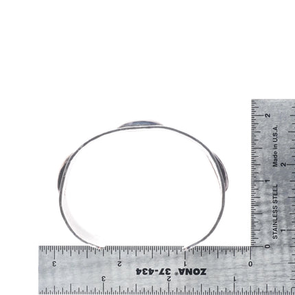 6.5" c1930 Navajo Fred Harvey Whirling log stamped sterling silver cuff bracelet