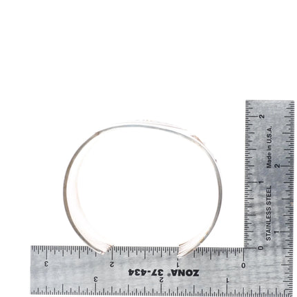 6.5" Vintage Hopi overlay Man in the Maze sterling silver cuff bracelet