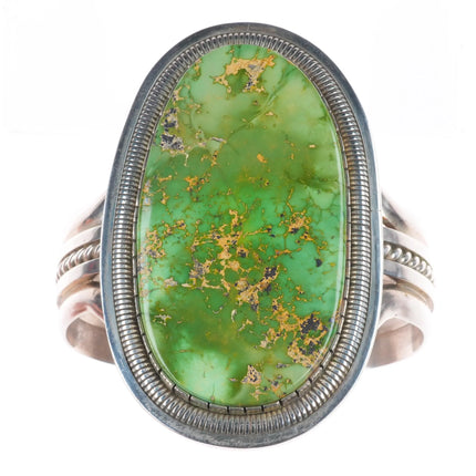 6.5" Walter Vandever Navajo sterling silver Carico Lake turquoise cuff bracelet