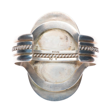 6.5" Walter Vandever Navajo sterling silver Carico Lake turquoise cuff bracelet