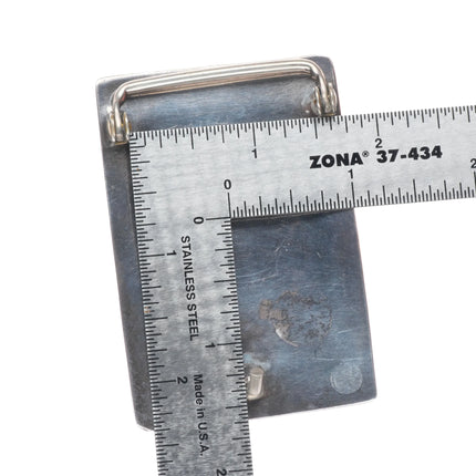 Vintage Navajo sterling silver turquoise belt buckle with turquoise/feathers