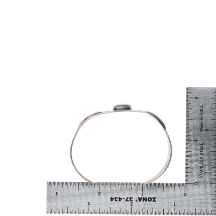 6.3" 1940's Navajo sterling silver Cerrillos turquoise cuff bracelet